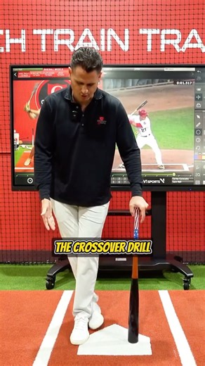 GradumGswing on Instagram: "A great drill to help drive off the backside and make a positive move is the crossover drill. When we make that positive move forward, we don’t want to lunge—we want to land balanced in a strong 50/50 position#gswing #baseball #hittingdrills #hittingmechanics #hittinginstructor"