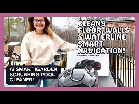 💧My Go-To Pool Cleaner! iGarden K60 Cleaner Review: Cordless AI Robot for Floor, Walls & Waterline