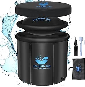 Portable Ice Bath Tub for Adults: XXL 126 Gallons Ice Plunge Tub Tear-Resistant Multi-Layered Cold Plunge for Cold Water Therapy Athletes Training Recovery Gardens Gyms Arena Outdoor Indoor