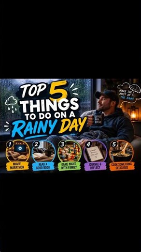 Top 5 things to do on a rainy day. #dad #rainyday #family