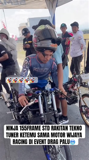 TEKNO TUNER BUILT NINJA 155 STD FRAME MEETS WIJAYA RACING BIKE AT PALU EVENT🥶 #teknotuner