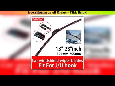 J U Hook Double Rubber Wiper Blades For Car Windshield Wipers 13 "14" 16 "18" 19 "20" 21 "22" 24