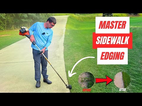 How I Edge like a PRO with a String Trimmer - EASY METHOD