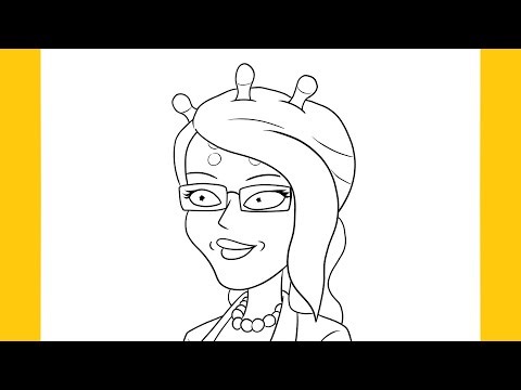 How to draw Unity with guidelines step by step (Rick and Morty)