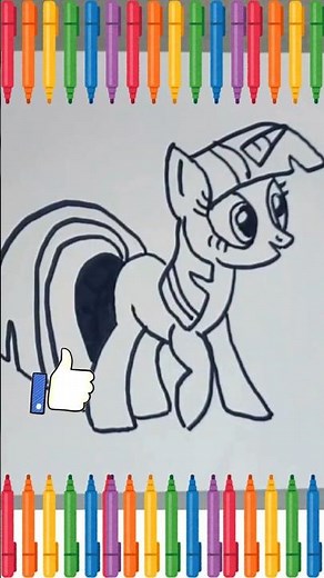 Cómo dibujar My Little Pony 🦄 en segundos | Dibujo fácil para niños #short #shorts #howtodraw