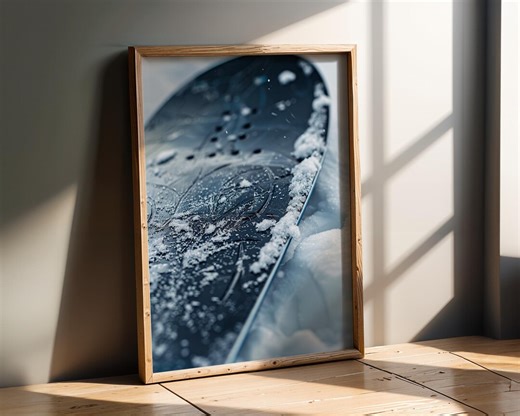 Snowboard Close up Snow Texture Wall Art Winter Sports Poster Print - Etsy