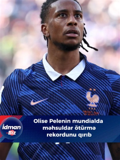 Fransa millisinin hücumçusu Maykl Olise əfsanəvi braziliyalı hücumçu Pelenin dünya çempionatı tarixindəki rekordunu keçib. İdman.Biz bildirir ki, 24 yaşlı futbolçu hazırda davam edən 2026-cı il dünya çempionatının üçüncü yer uğrunda oyununda İngiltərə ilə iki məhsuldar ötürmə edib. #futbol⚽️ #worldcup2026