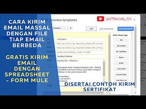 CARA BLAST EMAIL MASSAL BANYAK PENERIMA (RATUSAN) DENGAN ISI PESAN BERBEDA - CONTOH KIRIM SERTIFIKAT
