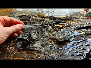 Creating a Unique Texture: Mixed Media Tutorial with Only 3 Colors - Black, White, and Gold