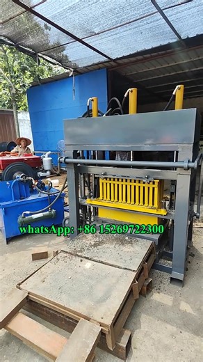 diesel engine concrete hollow block moulding machine cement block machine with hydraulic to Ghana | 高猛