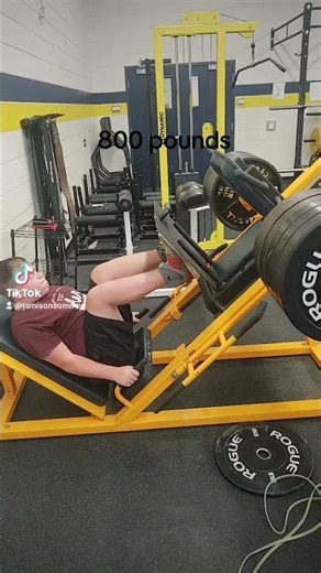 800 pounds on leg press at 14