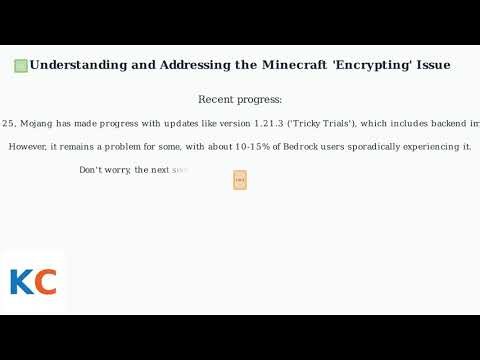 How to Fix Minecraft Stuck on “Encrypting” – World Upload & Cloud Save Fix