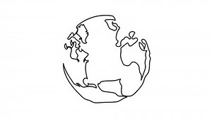 Globe Earth One Line Continuous Drawn Stock Footage Video (100% Royalty-free) 3424989805 | Shutterstock