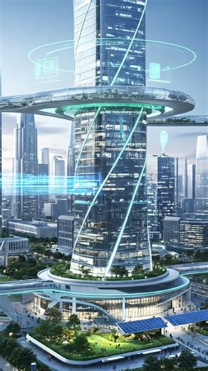 Amazing View Of Futuristic Skyscraper