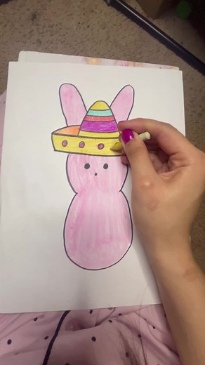 How to Draw a Peeps Marshmallow Bunny for Fiesta