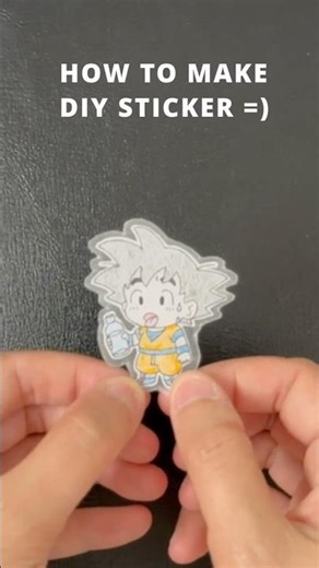 How to Make a DIY Goku Sticker 💧 | Stay Hydrated #Shorts #DIY #howtomake #dragonball #diystickers