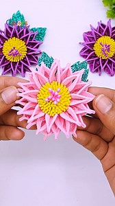 247K views · 5.3K reactions | Foamiran Flowers DIY  Create Gorgeous Glitter Foam Sheet Blooms #shorts #flowers #satisfyingvideo #decorations #handmade #craft #diy | Colors Paper | Facebook