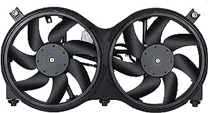 Brushless Motor Radiator/Condensor Cooling Fan, Radiator Fan, Engine Cooling Fan Assembly Compatible with Infiniti JX35 2013/INFINITI QX60 2014-2018/NISSAN Pathfinder 2013-2017