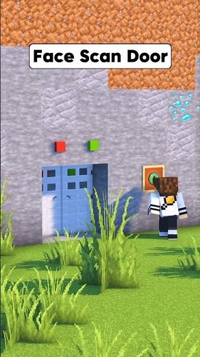 I made this face scan door in minecraft