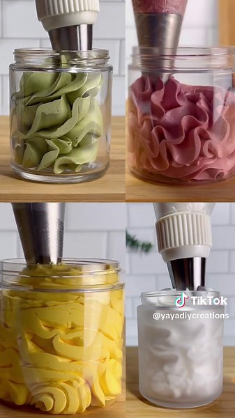 ✨🤍💛💚💖Body Butter Play✨ Which color is your favorite? I am ready to start piping body butter again. It’s nostalgic looking back at this footage. I couldn’t choose which one to share, so I posted them all. 😅 = My homemade Chébé Butter 💚 = DIY Moringa Hair Butter 💛 = Emulsified Mango Butter 💖 = Whipped Mango Butter w/Kokum butter 🎥follow @yayadiycreations for more DIYs #bodybutter #piping #whippedbodybutter #butter #DIY #mangobutter #howto #howtobeauty #fyp #explorepage #skincare #yayadiyc