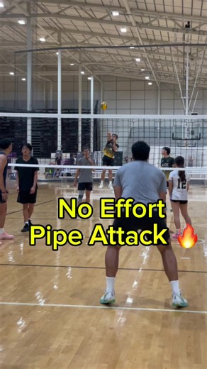 Back row, middle pipe… easy work. Perfect set, smooth approach, effortless finish. 💥 When the timing’s right, it doesn’t even feel hard just clean, fast, and automatic. #Volleyball #PipeAttack #BackRowKill #NoEffort #VolleyballLife