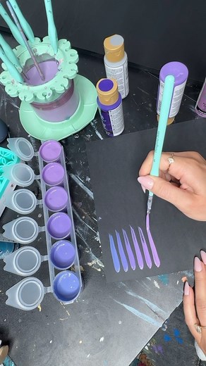 44K views · 349 reactions | Mixing up a purple palette using my *secret sauce* which is grey paint. I often add grey paint to my color palettes to tone down the colors and give them a more “dusty” tone vs pastel (by adding white) ✨ I also had to throw in the bubble popping because *satisfying*  | Thoughtful Dots | Facebook