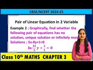 Pair of Linear equations example 2 | Class 10 Maths Chapter 3
