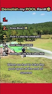 Demolish my POOL! #ranked #waterslide #poolflood #poolparty