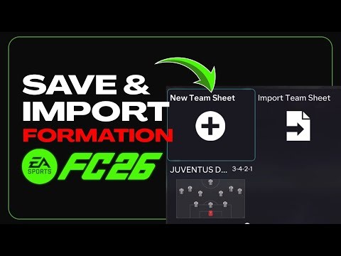 How to SAVE & IMPORT FORMATION in FC26 ✅
