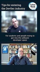 Tips for entering the DevSec industry #CyberWorkPodcast #Cybersecurity #Infosec #cybertok #developers #Fyp | Infosec | Facebook