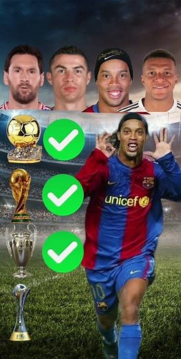 Legends Compared: Ronaldo, Messi, Mbappé & Ronaldinho — Football’s Best Ever! #football #ronaldo