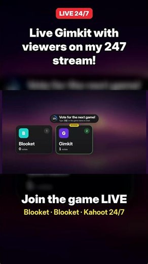 Live Gimkit with viewers on my 24/7 stream! #Shorts