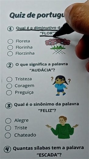 117K views · 3K reactions | Peguntas de português - Teste sua capacidade! #quiz #portugues #português #perguntas #teste | MeuTest.Oficial | Facebook