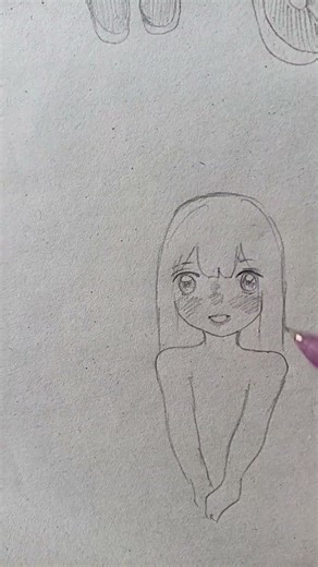 cute anime girl drawing #drawing #subscribe
