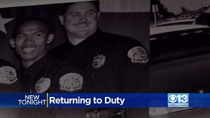 "Happy to be alive": Modesto cop who lost leg in shootout attack returns to the job