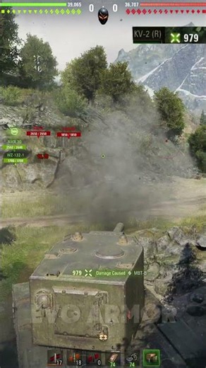 KV-2 Destroys Enemy World of Tanks #shorts