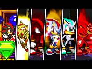 EVOLUTION OF SHADOW FORMS IN SONIC MUGEN (SUPER DARK HYPER ALL ULTIMATES AND MORE)