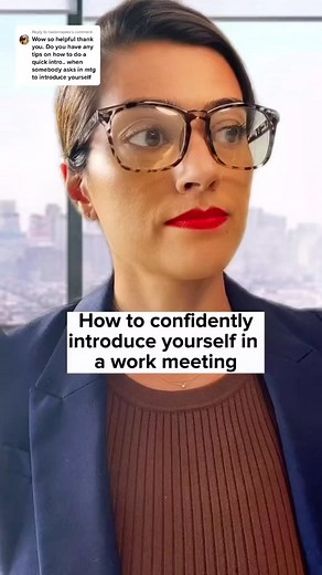 How to confidently introduce yourself in a work meeting #selfhelp #professionaldevelopment #careeradvice #careertiktok #corporatetiktok