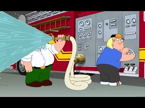 Family Guy - Peter Tries To Drink From A Fire Hose