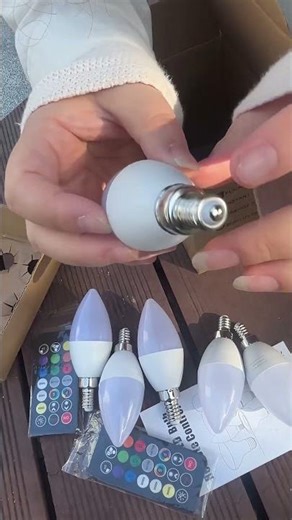 FTL Lights RGB Color Changing E12 Candelabra LED Bulbs with Remote 6 Pack