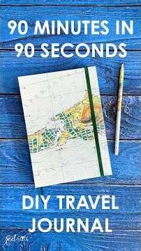 Making a travel journal with a vintage map 🌍 Bookbinding process | Ålesund map notebook