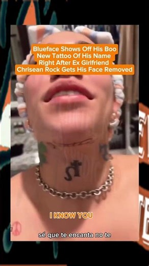 Blueface Shows Off His New Boo Tattoo Of His Name #blueface #chriseanrock #shorts