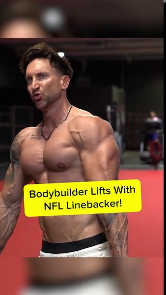 Bodybuilder attempts NFL linebacker workout for strength