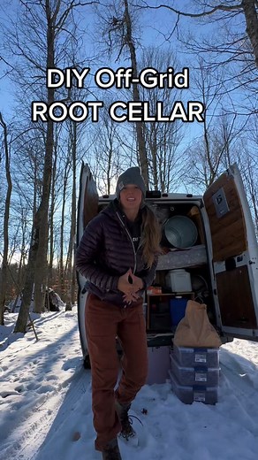 Off grid root cellar ✔️ #vanlife #winteriscoming #northwoods #HuluChippendalesDance