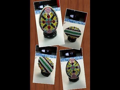 (Tutorial) Beaded Easter Egg Ukrainian Style DIY (Video 157) PART 1