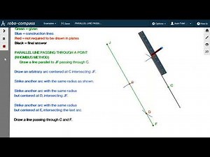 Parallel lines passing through a point rhombus method