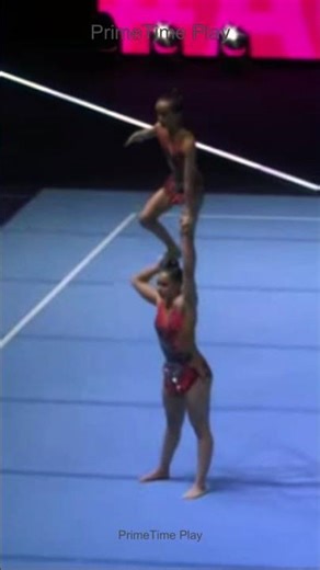 How Did They Catch That?! 😲 #gymnastics #acro #viral