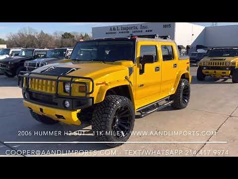 2006 Hummer H2 SUT Luxury Yellow with Ebony - 11k original miles - Custom Black-Ops Build