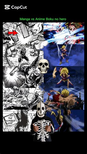 Boku no hero academia Mangá vs Anime All Migth