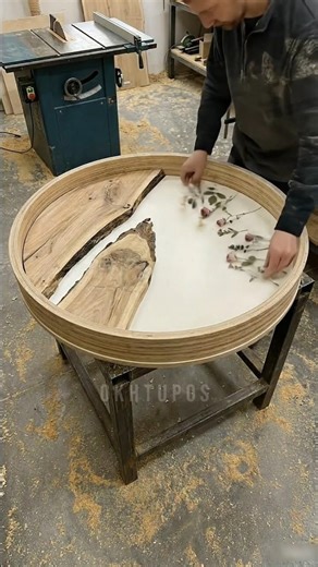 I Built a Masterpiece Using Burl Wood & Flowers! 🪵🌸✨